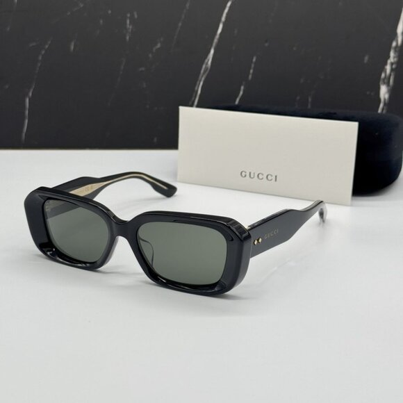 NEW GG1531SK 001 GUCCI BLACK SQUARE UNISEX GUCCI SUNGLASSES - Picture 1 of 12